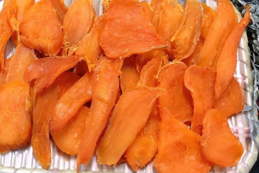 khoai lang sấy dẻo bằng nồi chiên không dầu